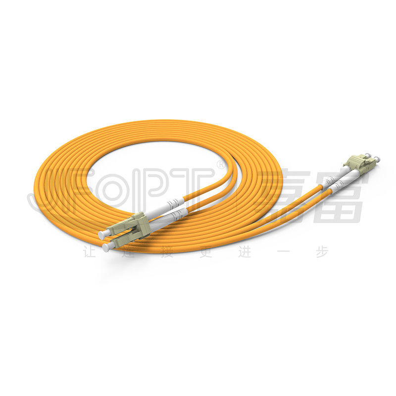 LC-LC Duplex Fiber Optic Patch Cord Multimode 50/125 3.0mm LSZH Aqua