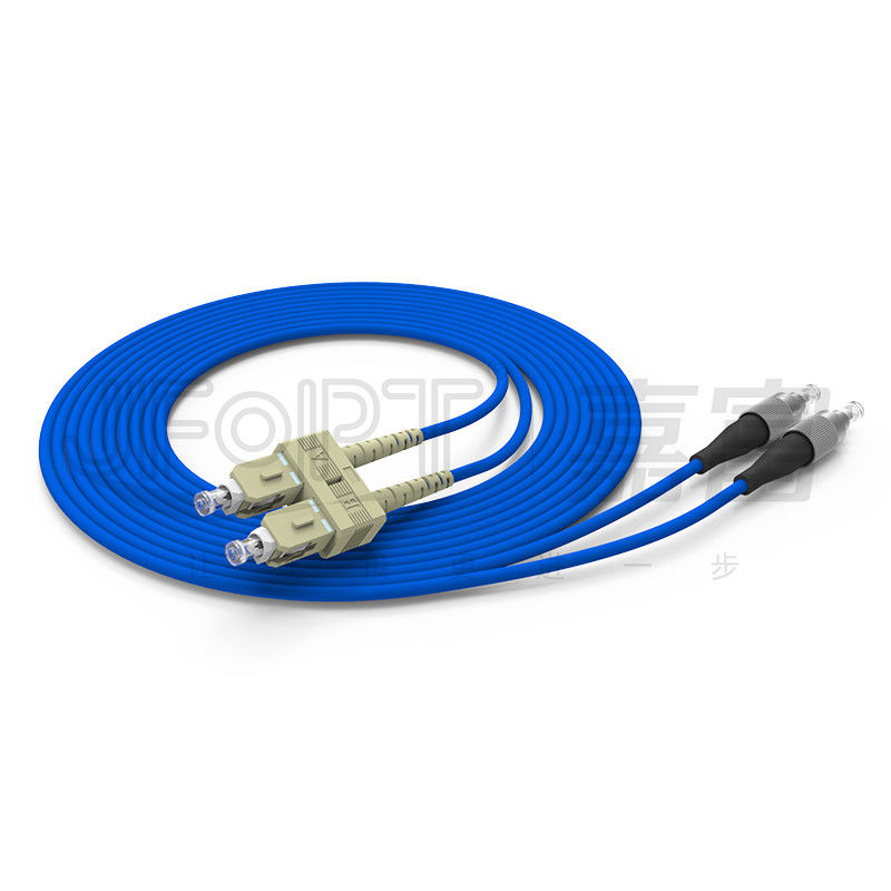 Uni Tube Simplex Duplex Armored Fiber Patch Cord Aramid Yarn Reinforced