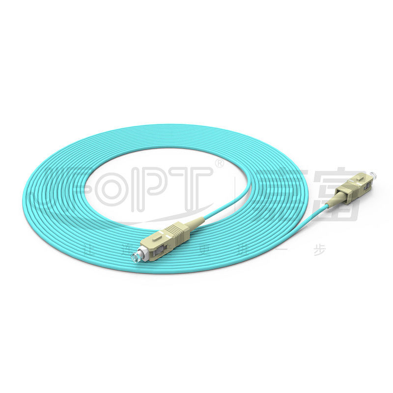 SC Fiber Optic Patch Cord With Short Boot / Bent Boot OFNR OFNP Material