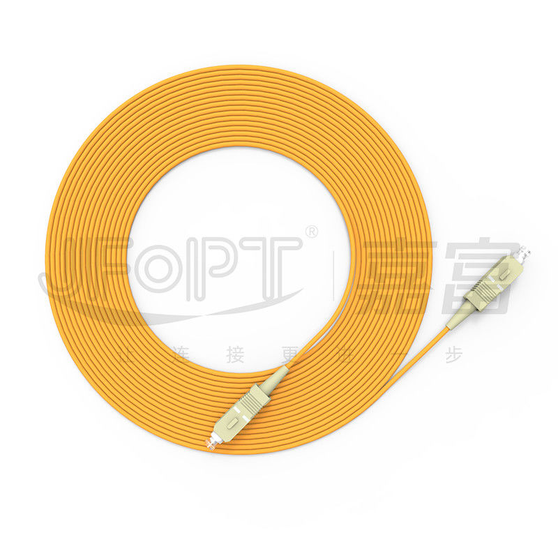 SC Fiber Optic Patch Cord With Short Boot / Bent Boot OFNR OFNP Material
