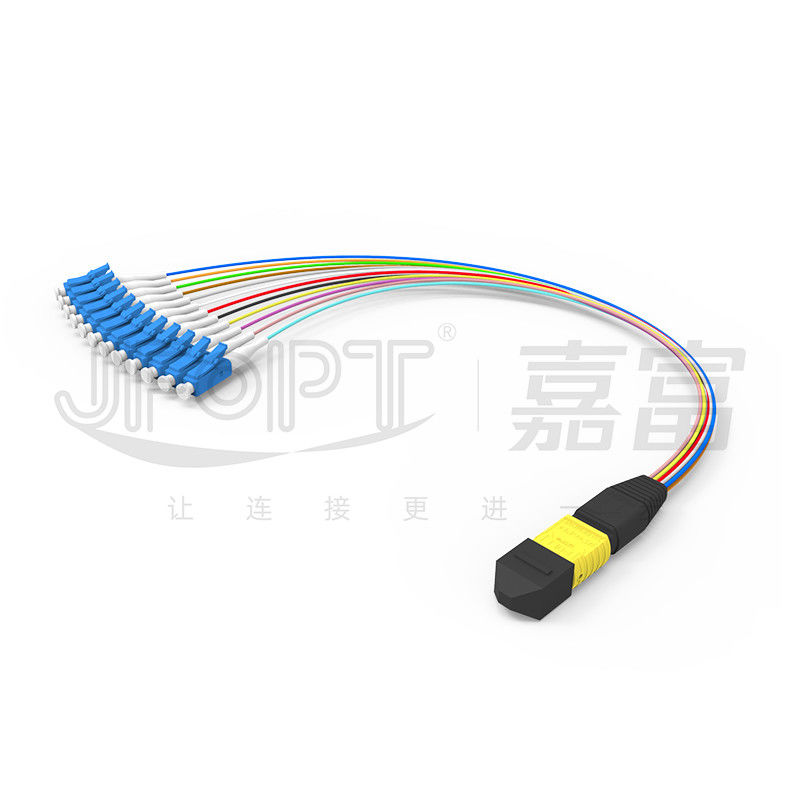 MTP-12 * LC Fiber Optic Jumper 12 Core OS2 G657A1 G657A2 0.9mm Furcation Branch