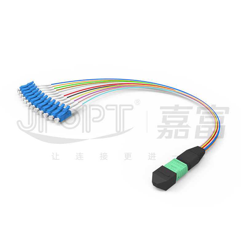 MTP-12 * LC Fiber Optic Jumper 12 Core OS2 G657A1 G657A2 0.9mm Furcation Branch