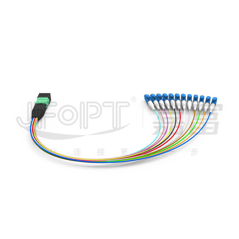 MTP-12 * LC Fiber Optic Jumper 12 Core OS2 G657A1 G657A2 0.9mm Furcation Branch