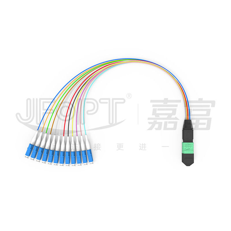 MTP-12 * LC Fiber Optic Jumper 12 Core OS2 G657A1 G657A2 0.9mm Furcation Branch