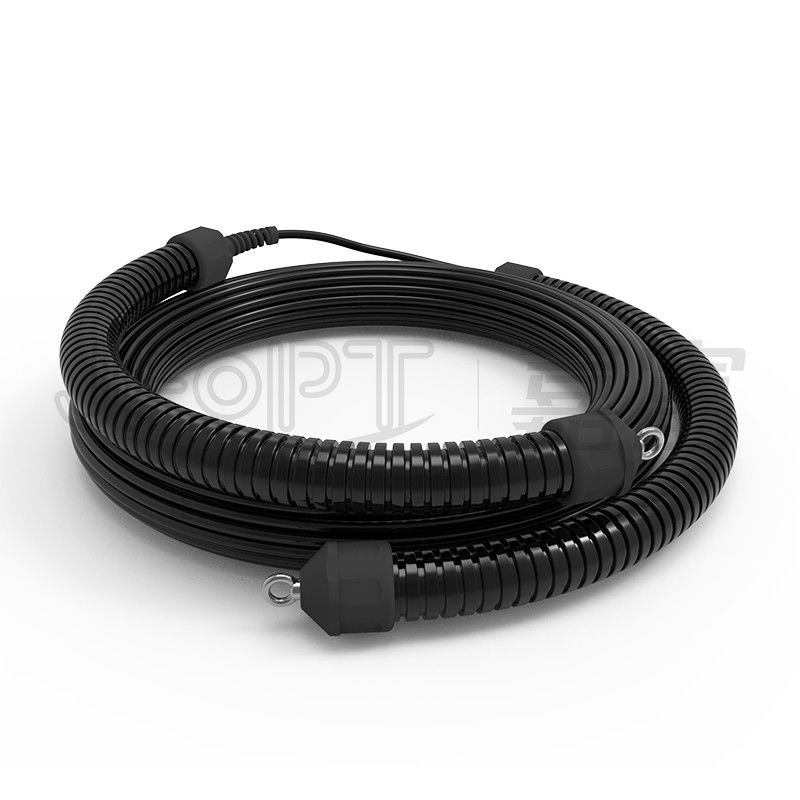 Waterproof Quick Disassembly Pre Terminated Fiber Optic Cable With PA Corrugated Tube Unequal Branch