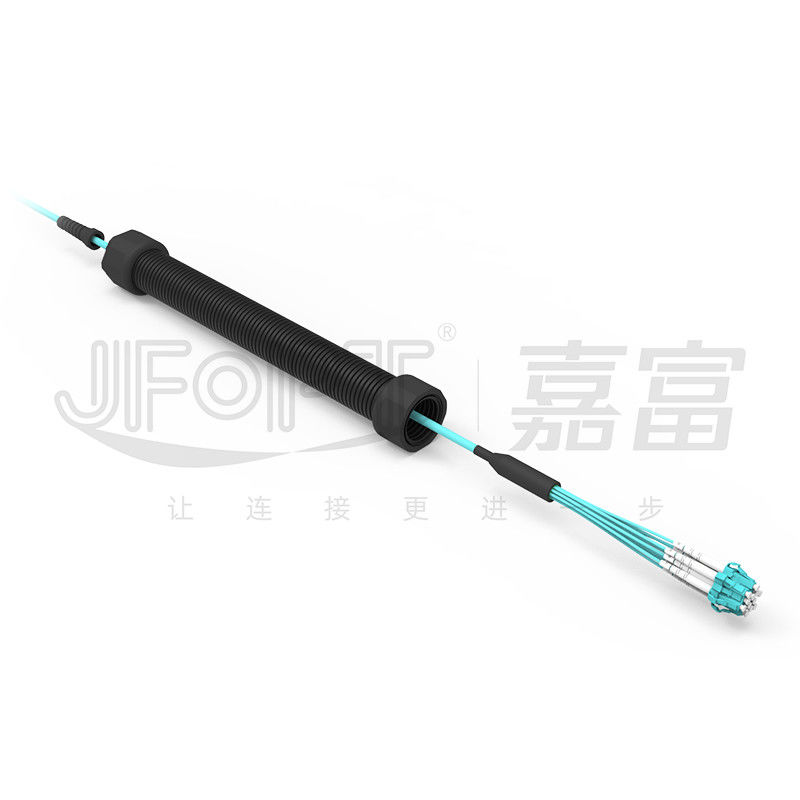Waterproof Quick Disassembly Pre Terminated Fiber Optic Cable With PA Corrugated Tube Unequal Branch