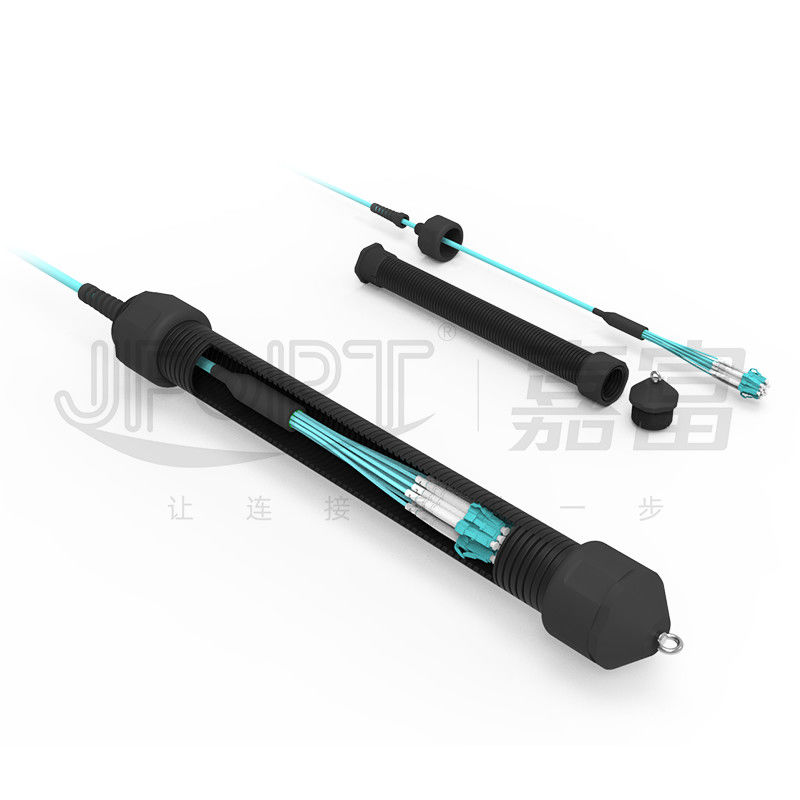 Waterproof Quick Disassembly Pre Terminated Fiber Optic Cable With PA Corrugated Tube Unequal Branch