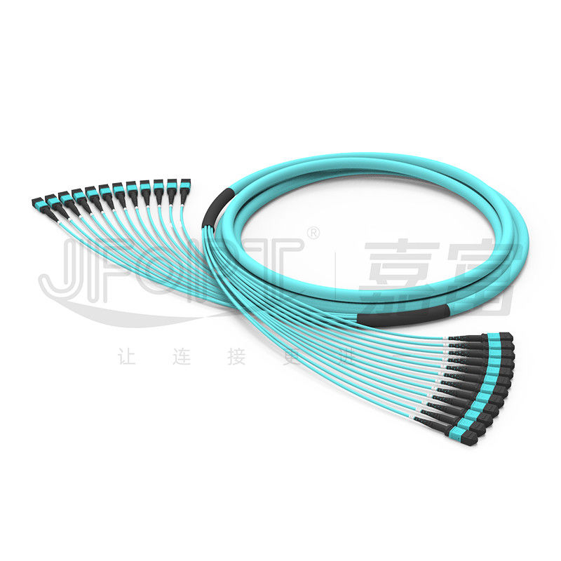 288 Cores 12 Sub Unit Multimode OM3-300 Mpo Cable OFNR OFNP MPO PC Fiber Optic Trunk