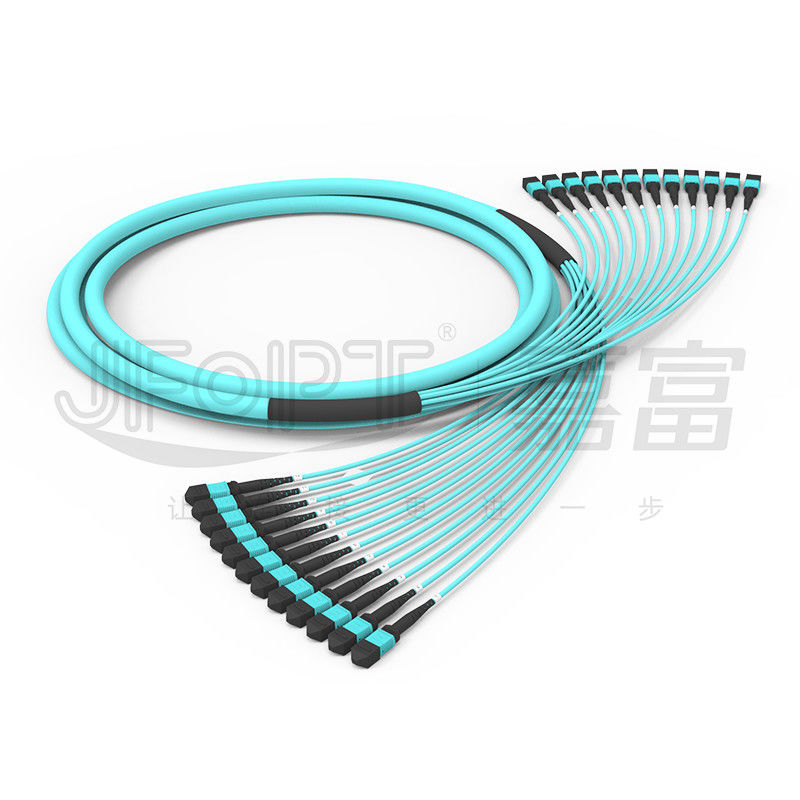 288 Cores 12 Sub Unit Multimode OM3-300 Mpo Cable OFNR OFNP MPO PC Fiber Optic Trunk