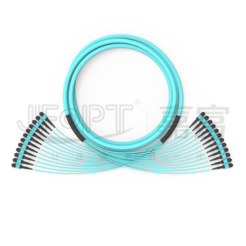 288 Cores 12 Sub Unit Multimode OM3-300 Mpo Cable OFNR OFNP MPO PC Fiber Optic Trunk