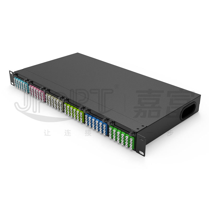 Standard 1U Fiber Patch Panel 19 Inch 144 Cores With 6PCS MPO-LC 24F MPO Cassettes