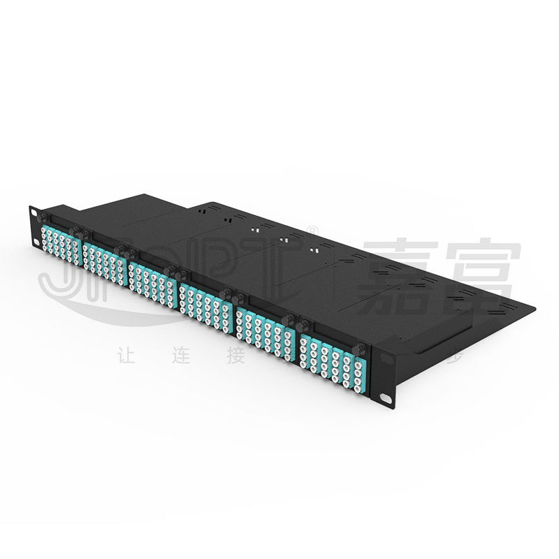 Open Type 1U Fiber Patch Panel 144 Cores OM3/OM4 Multimode MPO To LC Patch Panel