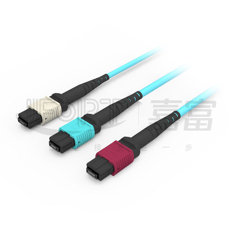 OFNP Flame Retardant MPO Trunk Cable 2.0mm-5.0mm PVC Fiber Optic Trunk