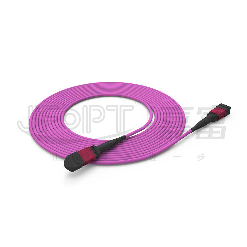OFNP Flame Retardant MPO Trunk Cable 2.0mm-5.0mm PVC Fiber Optic Trunk