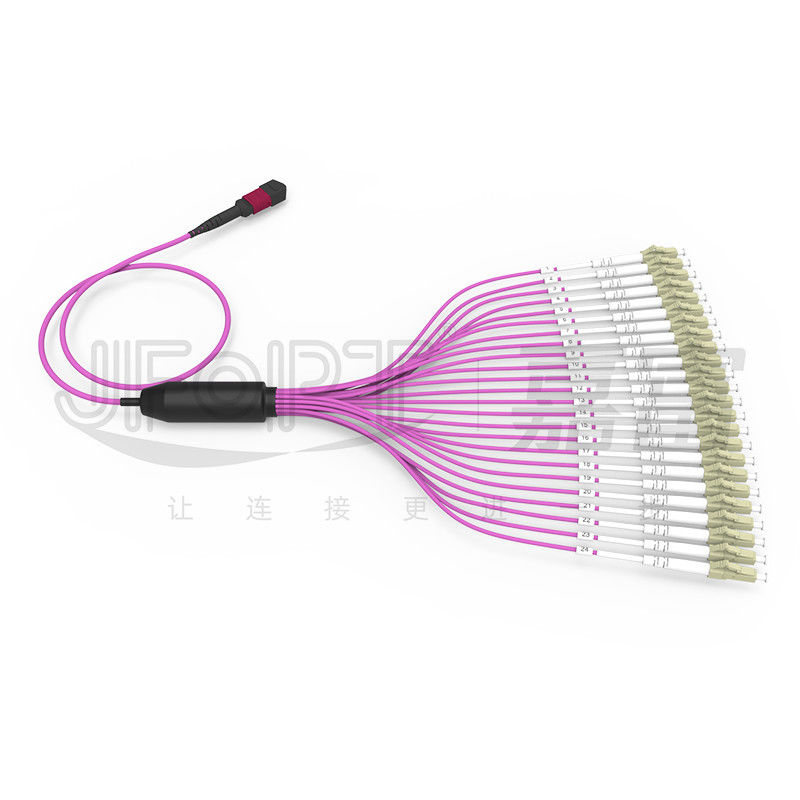 2.0mm LC Branch MTP Patch Cord MTP-LC 24 Cores 3.0mm OM4 Fiber Patch Cord
