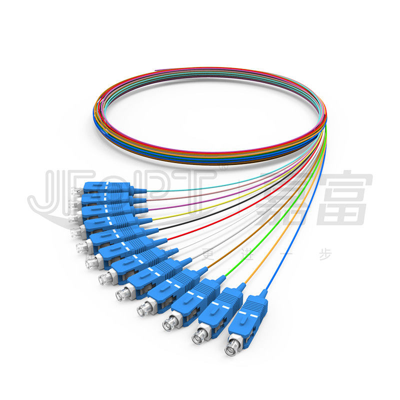 PVC LSZH Hytrel Indoor Fiber Optic Cable 0.9mm 0.6mm Tight Buffered Fibre Single Mode / Multimode