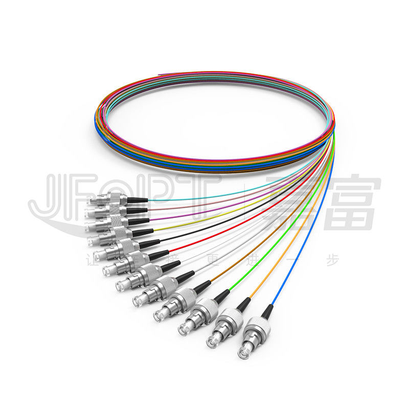 PVC LSZH Hytrel Indoor Fiber Optic Cable 0.9mm 0.6mm Tight Buffered Fibre Single Mode / Multimode