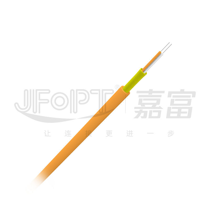 2.0mm 3.0mm Indoor Fiber Optic Cable Single Tube Dual Core PVC LSZH Jacket