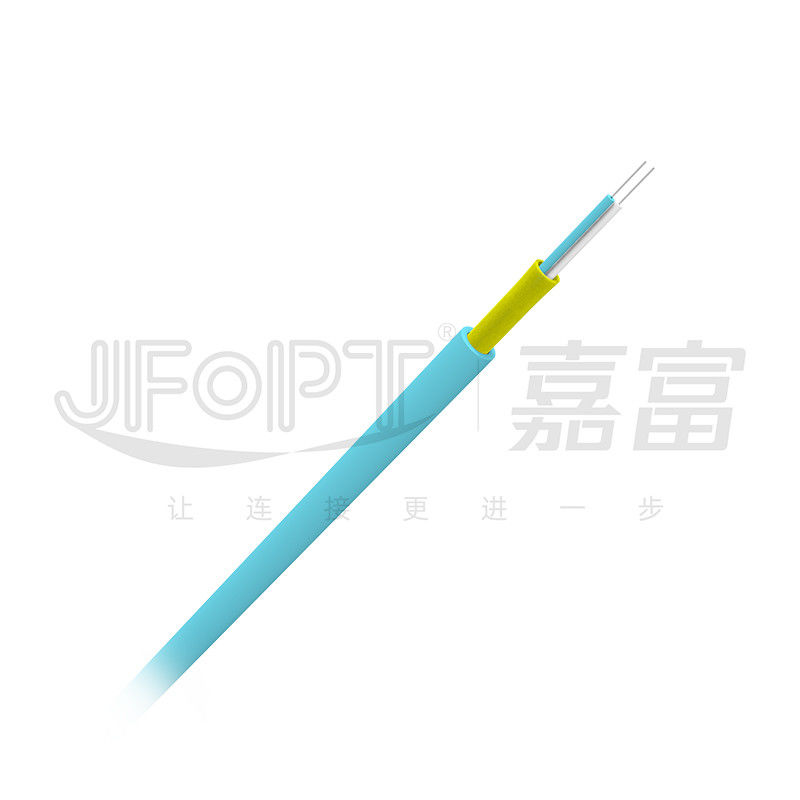 2.0mm 3.0mm Indoor Fiber Optic Cable Single Tube Dual Core PVC LSZH Jacket