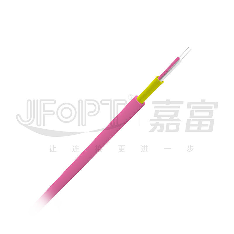 2.0mm 3.0mm Indoor Fiber Optic Cable Single Tube Dual Core PVC LSZH Jacket