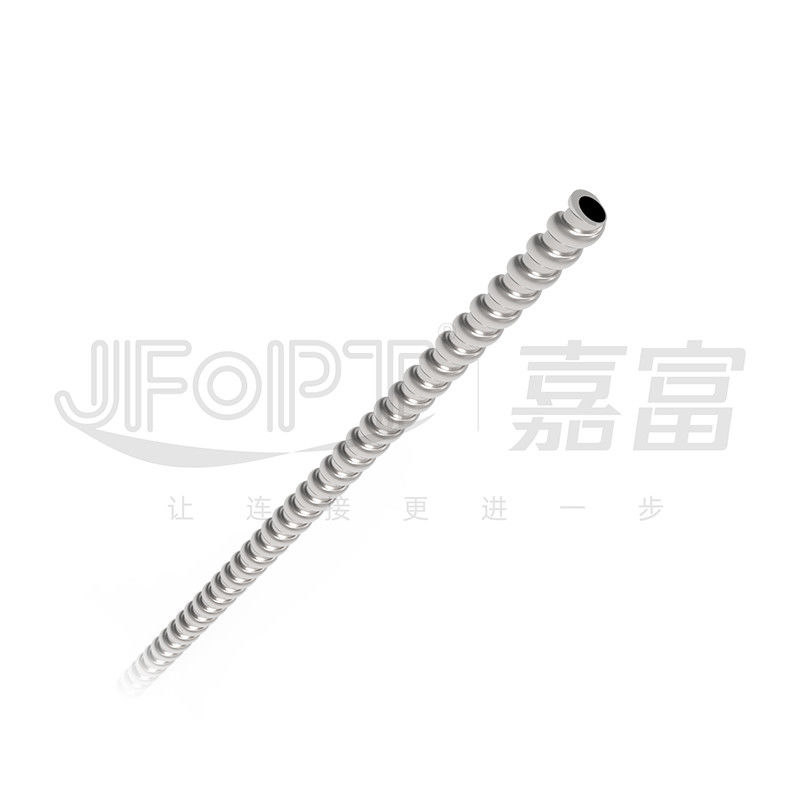 201 304 SS Indoor Armored Fiber Optic Cable Impact Tensile Bending Resistant For Furcation