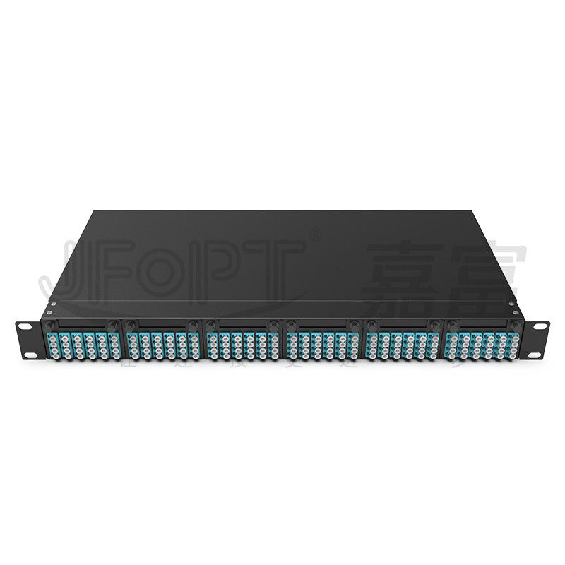 Rack Mount Fiber Patch Panel 6pcs MPO Cassettes With 1pc 24 Cores Or 2pcs 12 Cores MPO-LC Cable