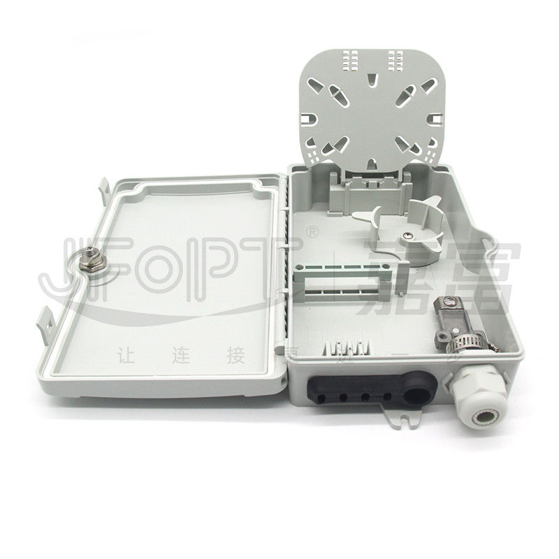Wall Mount 4 Core Fiber Distribution Box 1 In 4 Out Waterproof Cable Gland 4 SC SX Adapters