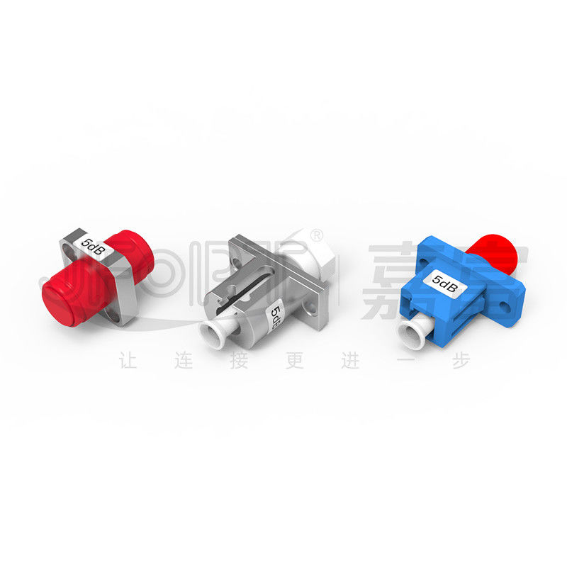 Flanged Type Fixed Optical Attenuator LC SC FC Hybrid / Same Interface Stable Attenuation