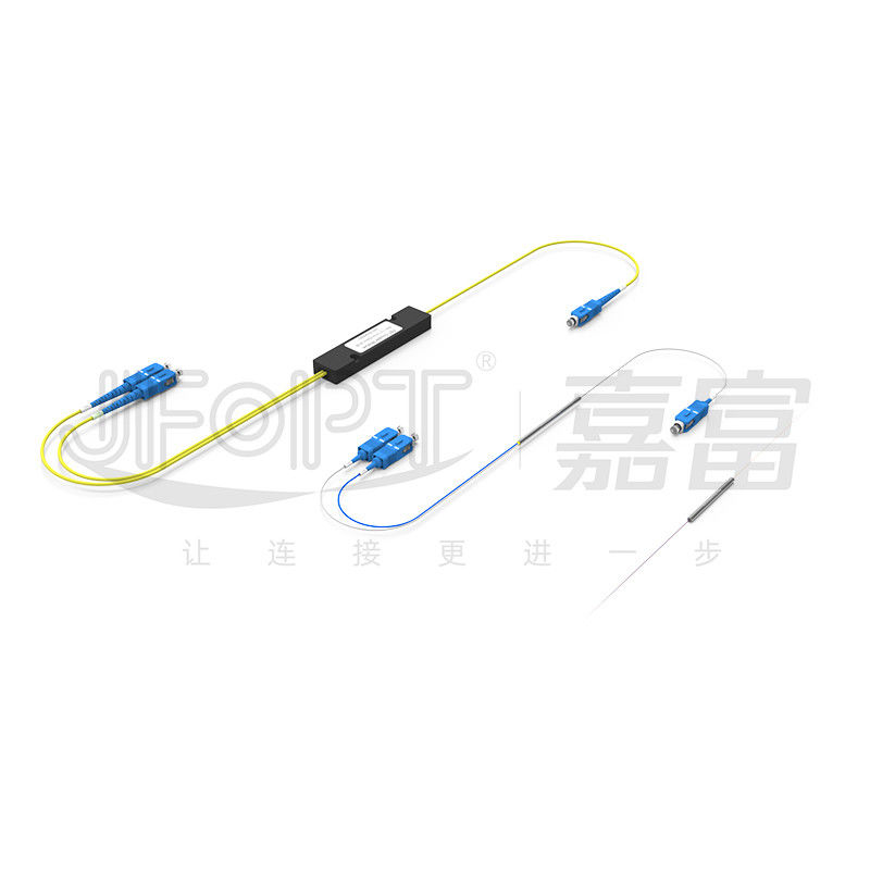 FBT Coupler Single Mode Optical Splitter P Grade Low Loss Individually Packaged 1%-99% Splitting Ratio Adjustable