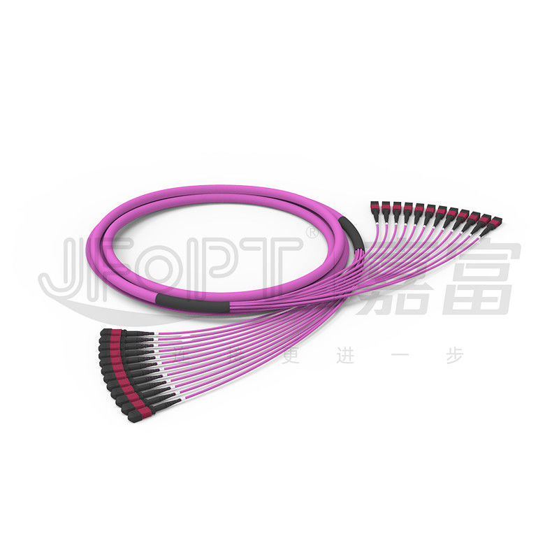 144 Cores MPO Trunk Cable 12 Units MPO Connectors 24 Uneven Branch