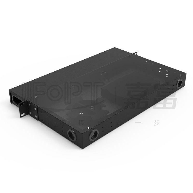 24 Core Fixed Fiber Distribution Box Removable Adapter Panel LC Duplex Aqua OM3 Pigtail
