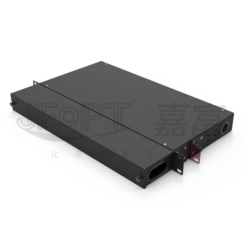 24 Core Fixed Fiber Distribution Box Removable Adapter Panel LC Duplex Aqua OM3 Pigtail