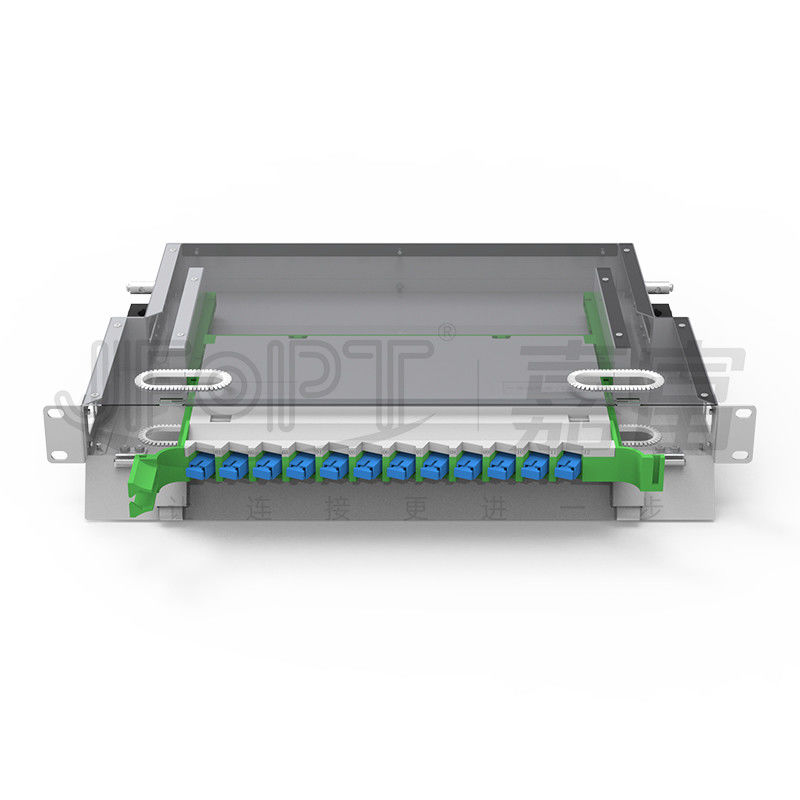1U 12 Core SC/FC Rack Mount Fiber Patch Panel Standard 19 Inch Fiber Optic ODF