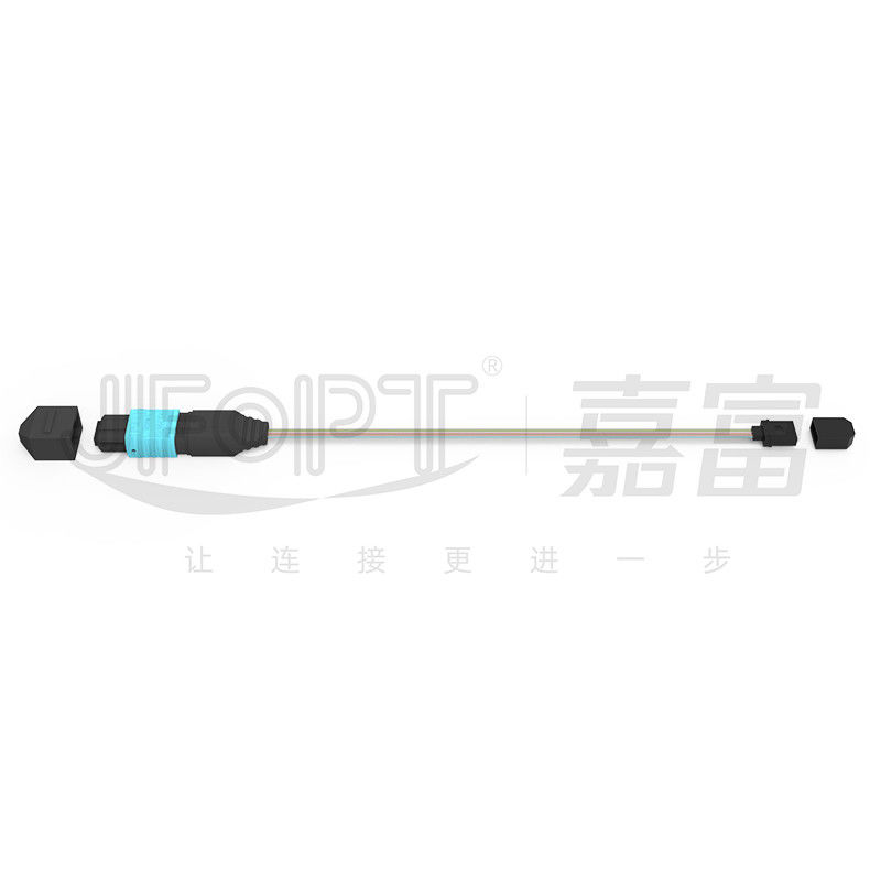 MTP Bare Ribbon Fiber Patch Cord 12 Fibers OM3 MTP-MT With Flat Boot