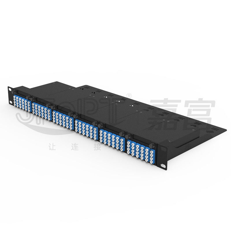 1U 144 Fibers MPO Patch Panel G657A1 G657A2 Single Mode Low Loss MPO / APC - LC / APC Fiber Optic Cassette Module