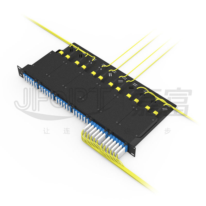1U 144 Fibers MPO Patch Panel G657A1 G657A2 Single Mode Low Loss MPO / APC - LC / APC Fiber Optic Cassette Module