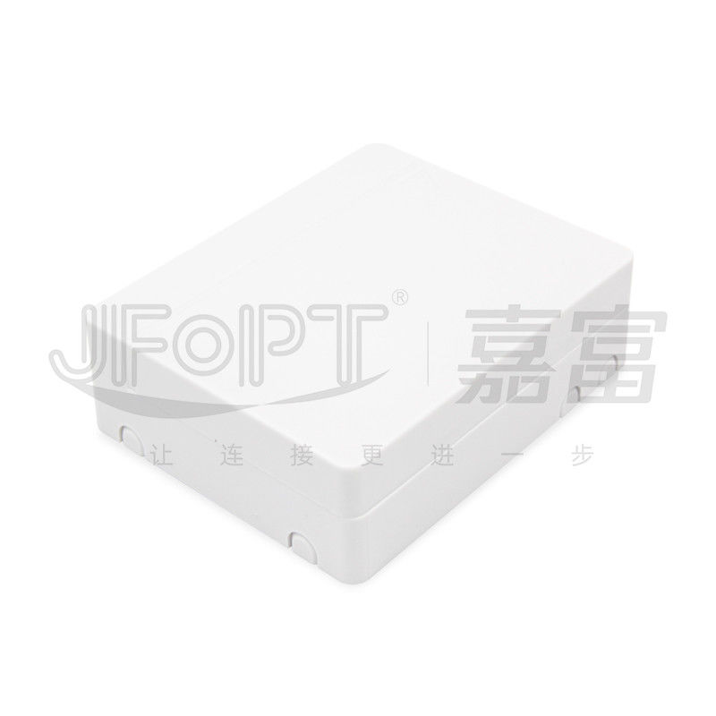 4 Core Plastic Fiber Optic Termination Box Flangeless SC Adapters With 2 Cable Ports