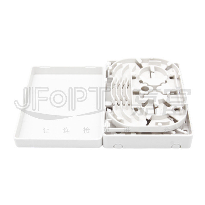 4 Core Plastic Fiber Optic Termination Box Flangeless SC Adapters With 2 Cable Ports