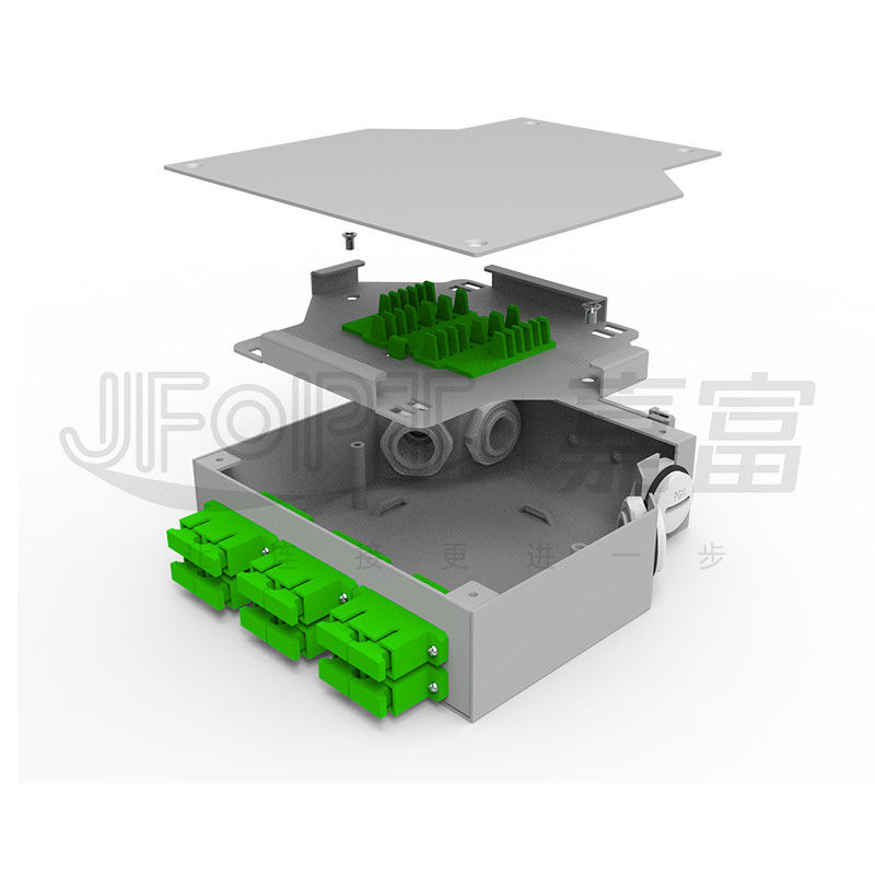 CATV DIN Rail Fiber Optic Termination Box 2-24 Cores Double Layer