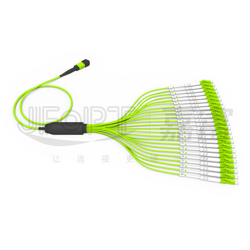 MPO-LC 24-Core 3.0mm OM5 Trunk Cable With LC/UPC 2.0mm Branch TypeB