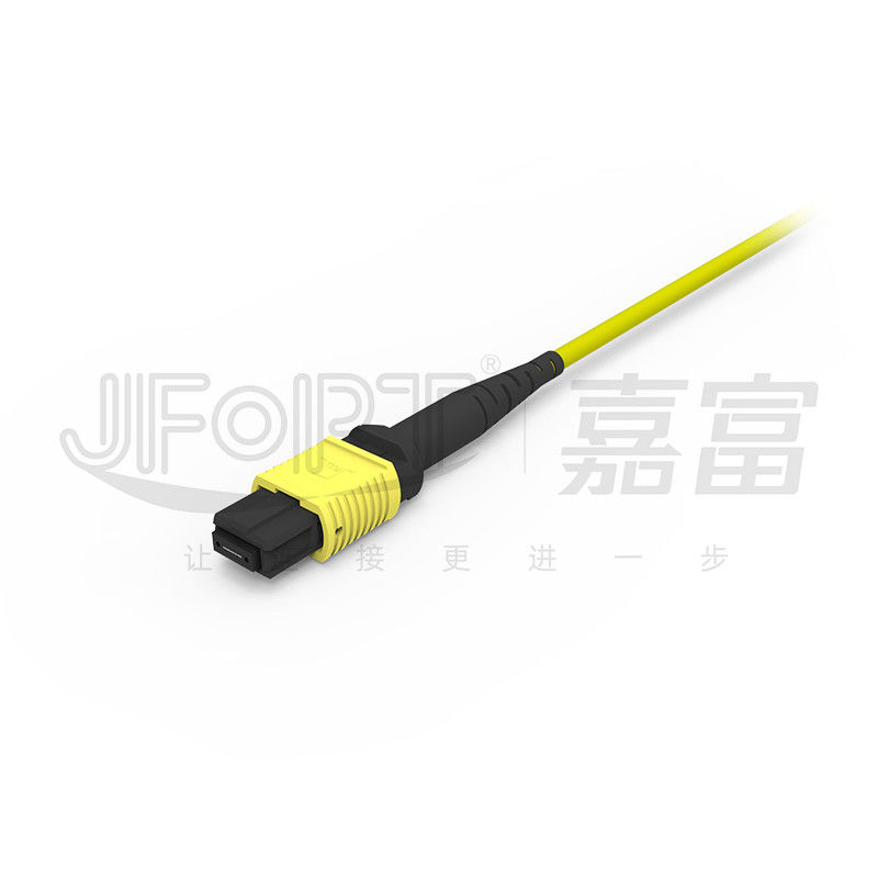 12 Core Single Mode MPO Trunk Cable Low Loss MPO patch cord Yellow LSZH G657A1/A2