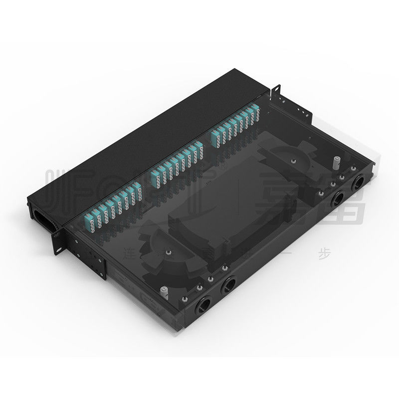 Sliding drawer Fiber patch panel Distribution Box Full Loaded with Multimode OM1 OM2 OM3 OM4 OM5