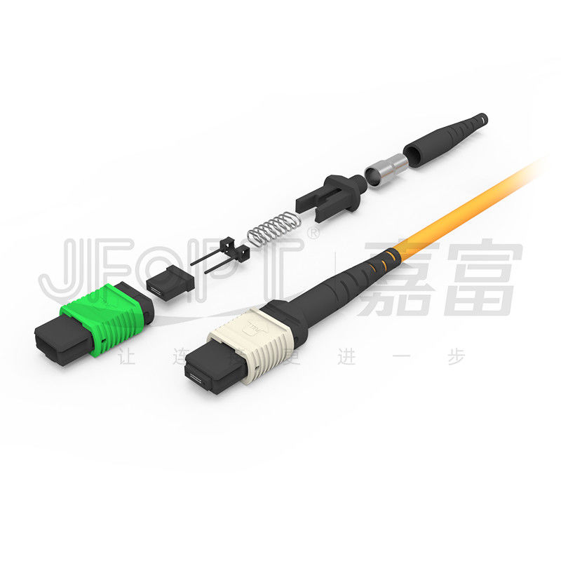 3.0mm MPO Trunk Cable 24 Core Backbone Cable OFNR OFNP Flame Retardant 2x12 Ferrule