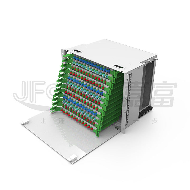 7.5U Rack Mount Fiber Patch Panel 144 Core SC SX / FC SX ODF Fiber Distribution Box 300mm Depth