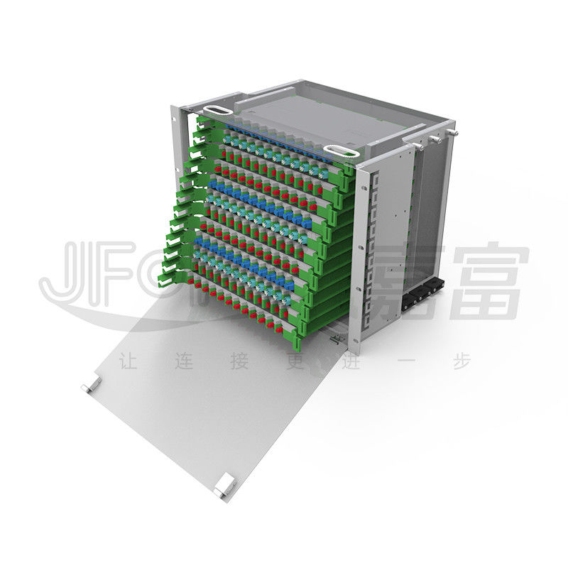 7.5U Rack Mount Fiber Patch Panel 144 Core SC SX / FC SX ODF Fiber Distribution Box 300mm Depth