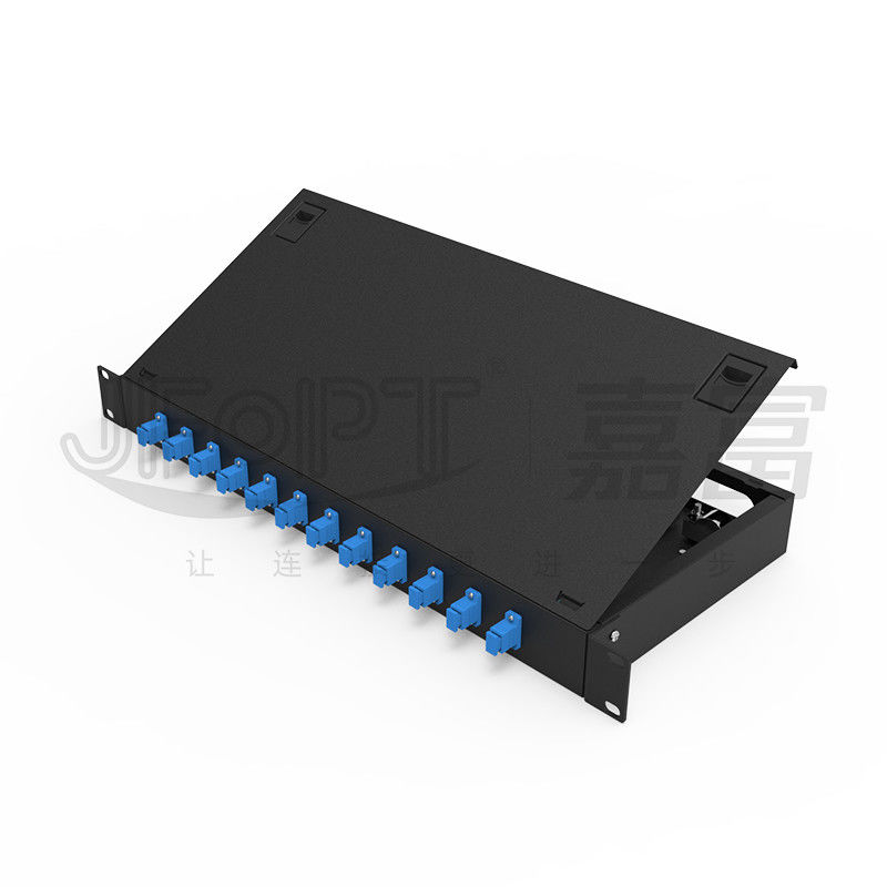 12 SC Port Rack Mount Fiber Patch Panel With SC/UPC Adapters And 1m Pigtails