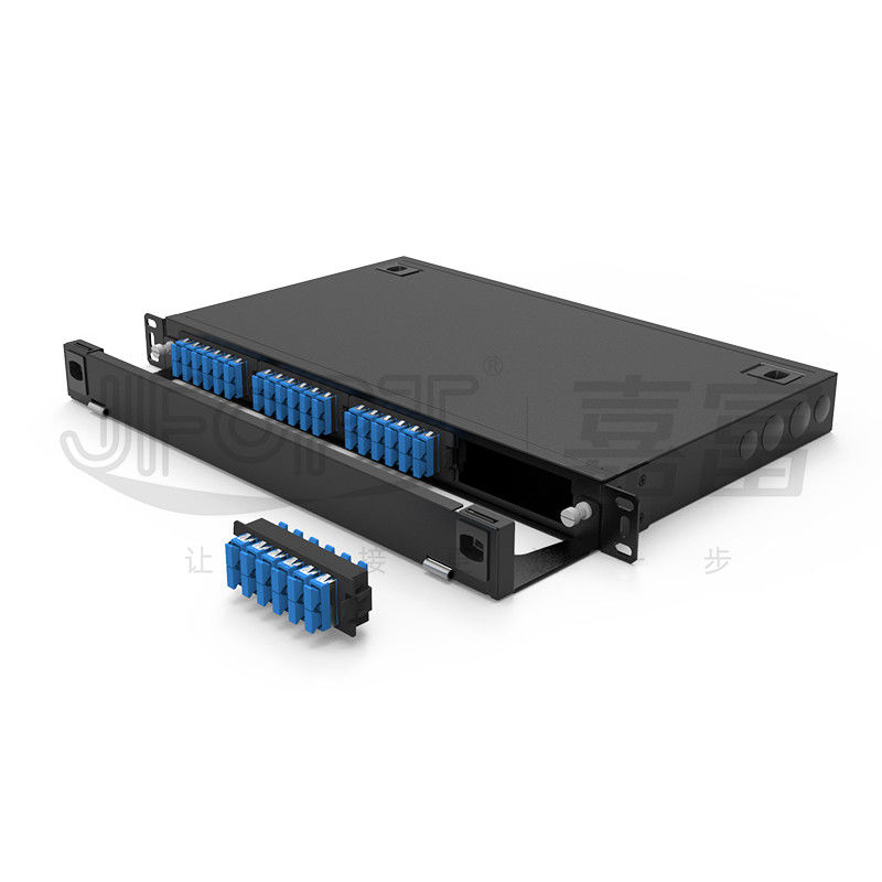 Module Box 1U Patch Panel 19 Inch LC DX 24 Cores * 4