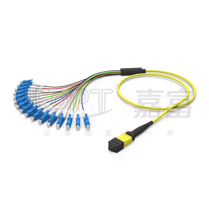 USCONEC MTP-LC Breakout Cable 16 Core Single Mode G657A1/A2 Standard Loss 3.0mm To 0.9mm