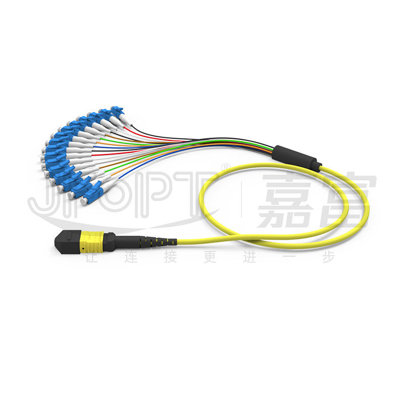 USCONEC MTP-LC Breakout Cable 16 Core Single Mode G657A1/A2 Standard Loss 3.0mm To 0.9mm