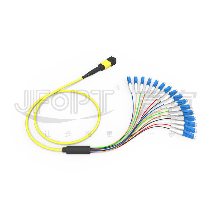 USCONEC MTP-LC Breakout Cable 16 Core Single Mode G657A1/A2 Standard Loss 3.0mm To 0.9mm